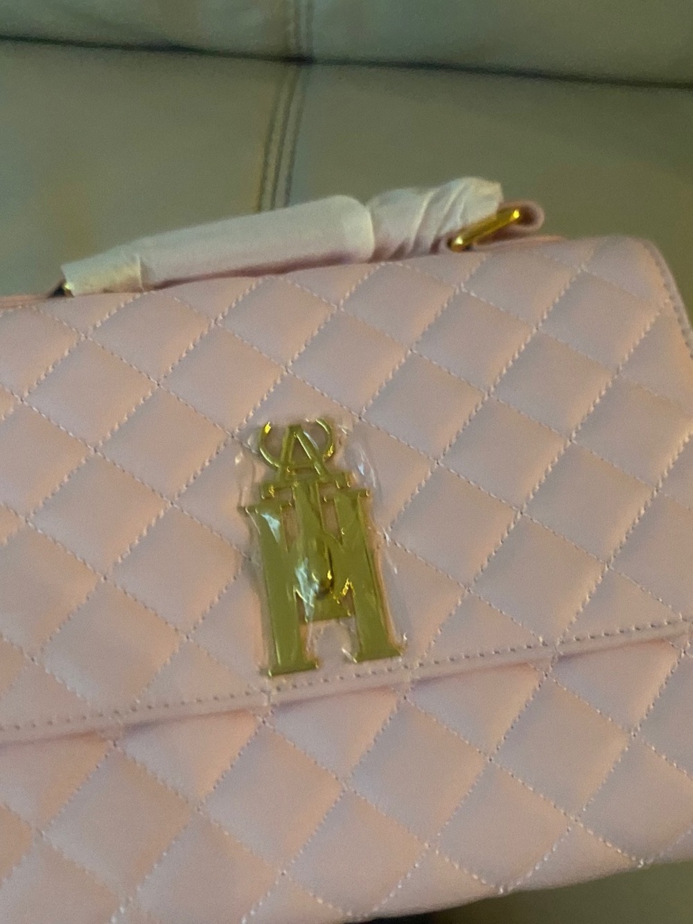 Pink Quilted Crossbody Athena Bag